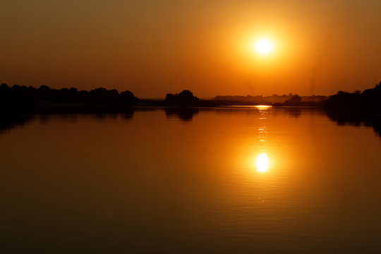 Coucher de soleil en Zambie