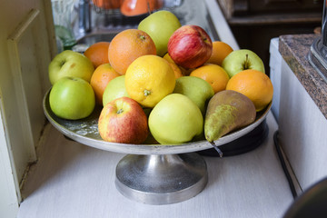 Assortment of fresh whole fruits