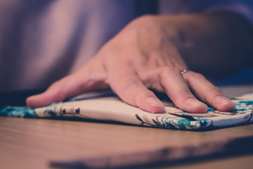 Making cover of a book.