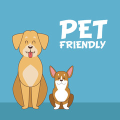 Pet friendly cartoon icon vector illustration graphic design