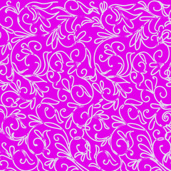 Pink background with ornamental pattern. Illustration.