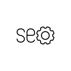 seo word line black icon