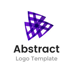 Triangles vector logo design template. Business abstract icon