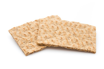 Stack of wholegrain crispy bread.