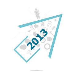 Text 2013. Time concept . Data protection and secure elements inforgaphic set