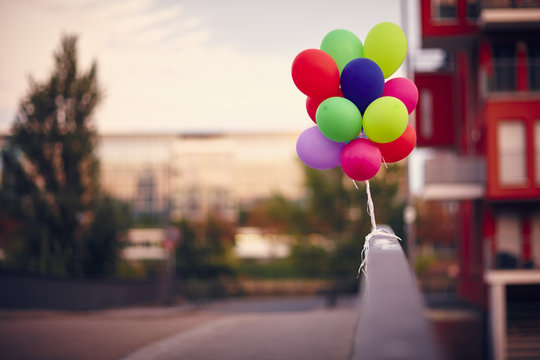 Balloons by the bridge