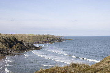 Fototapeta na wymiar View of Hackley Bay, Aberdeenshire