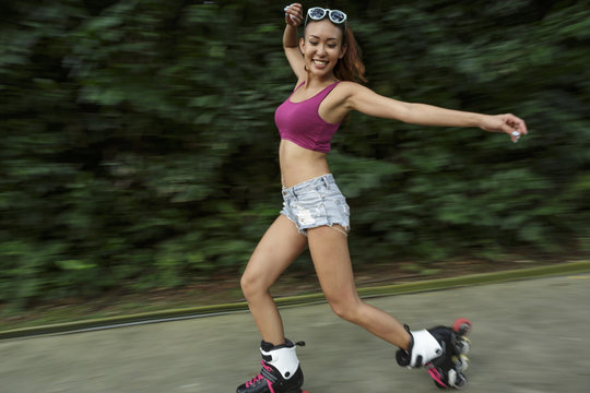 Young woman on Roller Blades