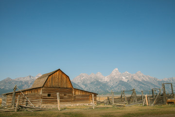 Barn and Tetons