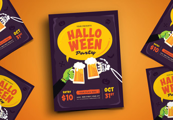 Halloween Party Flyer Layout 2