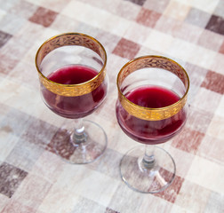 two glasses of wine