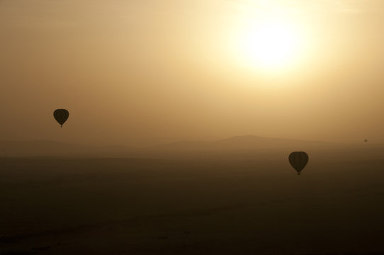 Hot Air Balloons At Sunrise at Kenia