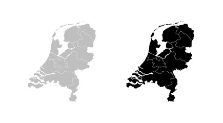 map of Netherlands - obrazy, fototapety, plakaty