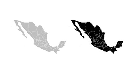 Obraz premium Mexico Regions Map