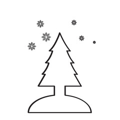 Fototapeta premium Isolated christmas tree icon on a white background, Vector illustration