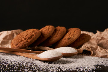 Delicious homemade sugar vanilla oatmeal cookies