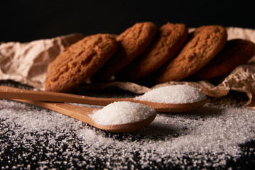 Delicious homemade sugar vanilla oatmeal cookies