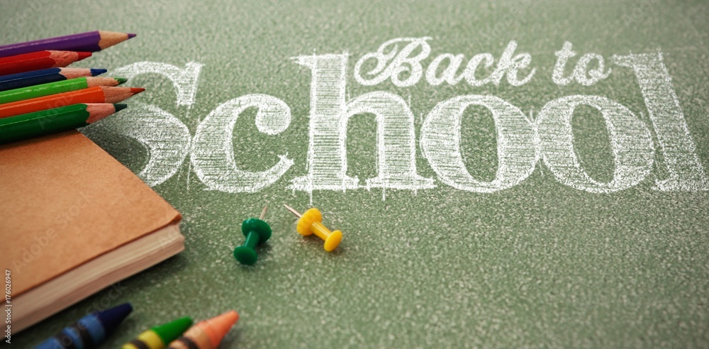 Canvas Prints Composite image of back to school text against white background