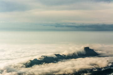 Morning Mist with Mountain ,sea of mis