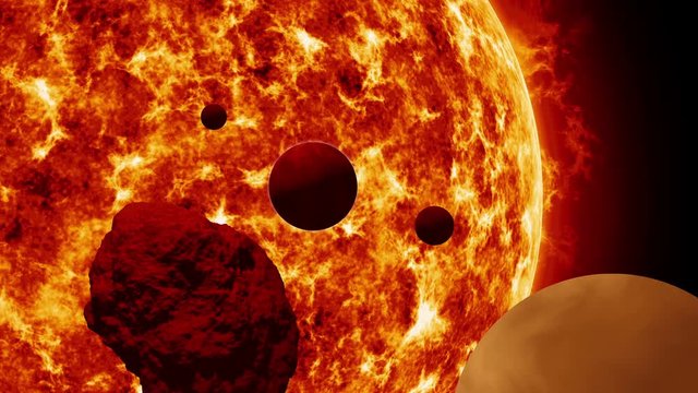 Asteroid Passing Planets Orbiting Star