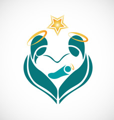 Nativity of the Lord Jesus Christ. Christmas. vector icon