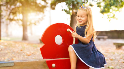 Child playing in a park