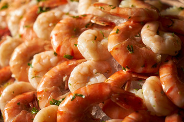 Delicious grilled tiger shrimps