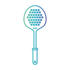 frying spoon utensil silhouette gradient color from purple to blue