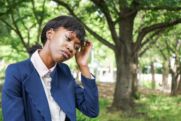 angry african woman 