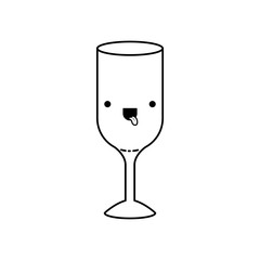 glass wine flat monochrome kawaii silhouette