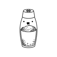 salt container monochrome kawaii silhouette