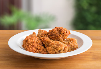 fried chicken and  hot crispy Fried mixed kentucky fried