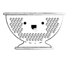 kitchen drainer monochrome blurred kawaii silhouette