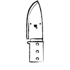 santoku knife utensil monochrome blurred kawaii silhouette