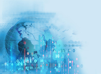 earth futuristic technology abstract background illustration