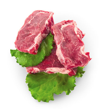 Cuts of beef meat steacks