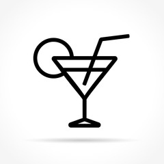 cocktail icon on white background