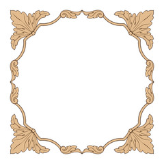 Classical baroque ornament vector 