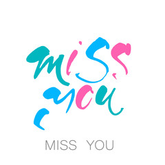 Obraz premium miss you template