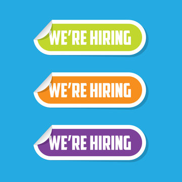 We're Hiring Folded Paper Labels