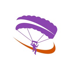 Parachuting, Hang Gliding, Paragliding, Skydiving Logo Illstration