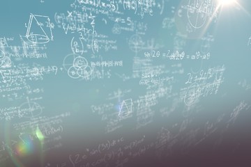 Composite image of mathematical complicated formulas