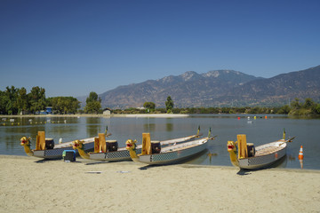 Dragon boat at Santa Fe Dam Recreation Area