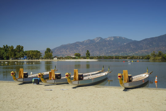 Dragon boat at Santa Fe Dam Recreation Area