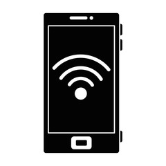 smartphone device with wifi signal