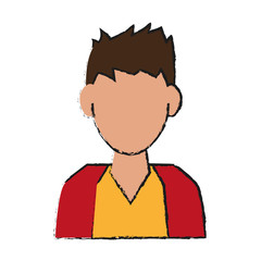 man avatar portrait icon image vector illustration design
