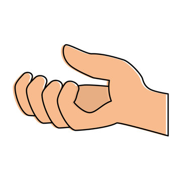 hand receiving isolated icon