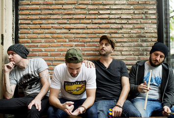 Fototapeta premium Bandmates spending some time together