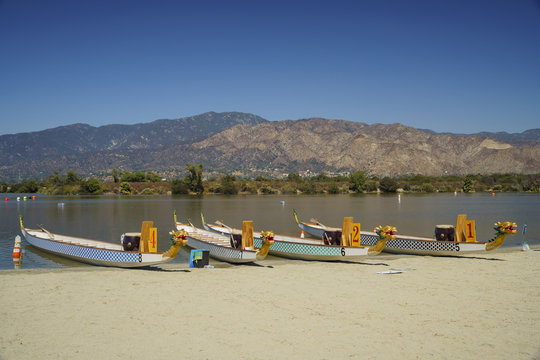 Dragon boat at Santa Fe Dam Recreation Area