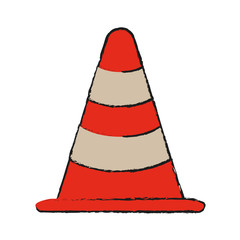 traffic cone icon image vector illustration design
